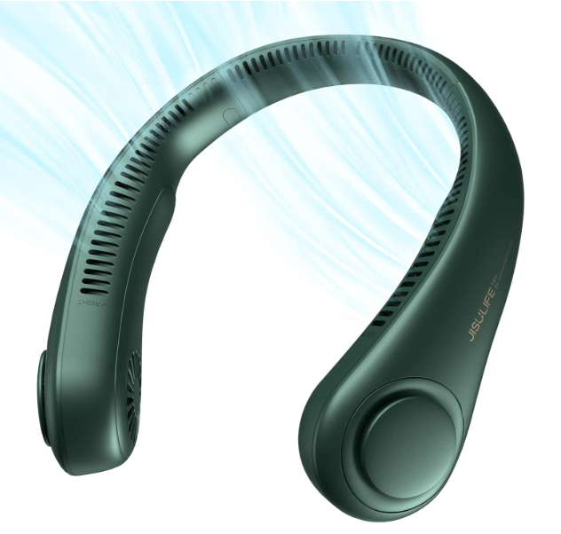 JISULIFE 휴대용 목 선풍기 | Hands-Free 날개 없는 웨어러블 선풍기 | 5-Speed 충전식 개인용 선풍기 | 4000mAh 배터리