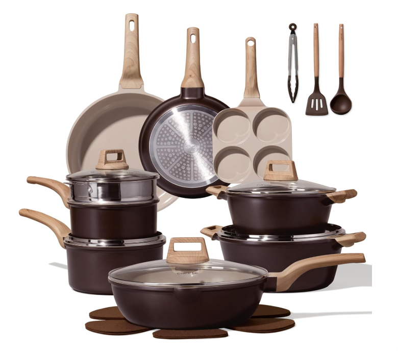 CAROTE 21-Piece 세라믹 논스틱 조리기구 세트 – PFAS-Free