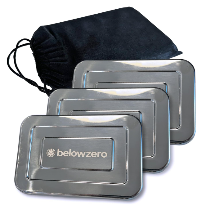Below Zero 재사용 가능한 스테인리스 스틸 아이스팩 (3-Pack)
