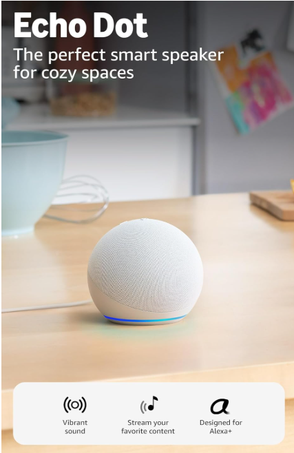 Amazon Echo Dot (최신 모델) Alexa 탑재 스마트 스피커 – Glacier White