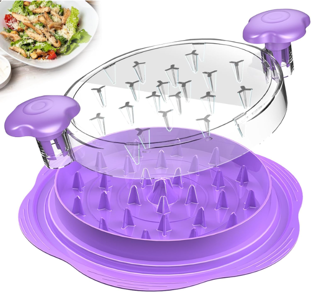 치킨 슈레더 툴 트위스트 | 인체공학적 손잡이가 있는 대용량 투명 고기 슈레더 | BPA-Free 치킨, 돼지고기 및 소고기 슈레더