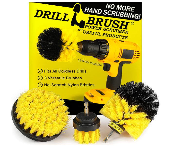 Drillbrush 파워 스크러버 브러시 부착 세트 – 무선 드릴용 욕실, 타일 및 줄눈 청소 키트